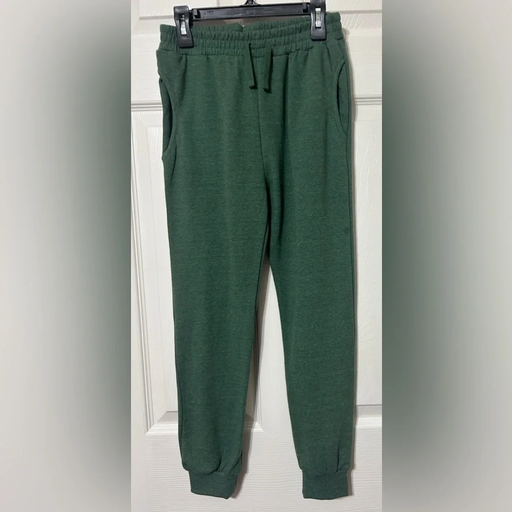 Jessica Simpson Girls Matching Jogger Set Green “JOLLY” Christmas Size 7/8